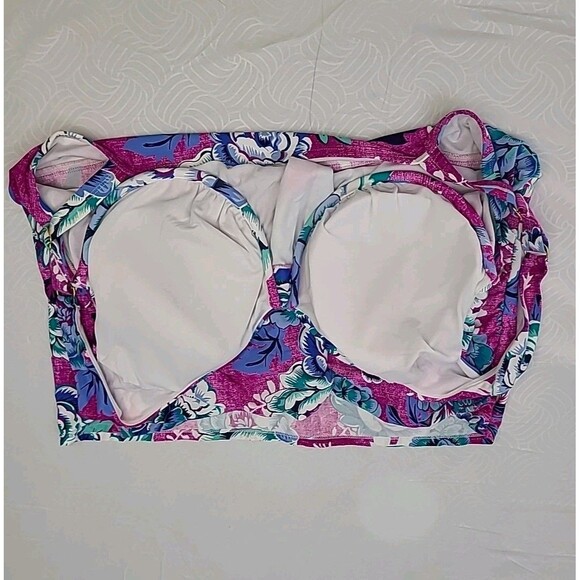 APT.9  Tankini Swim Top Women's Plus 3X Floral Print Adjustable Straps - Picture 2 of 4